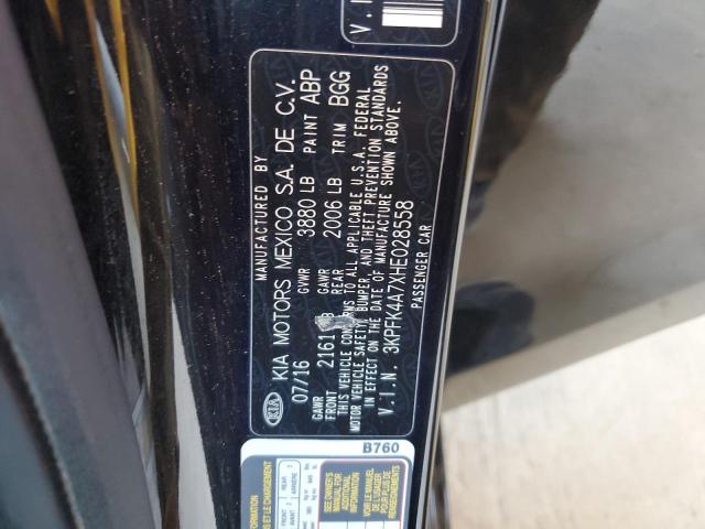 2017 KIA FORTE LX 3KPFK4A7XHE028558