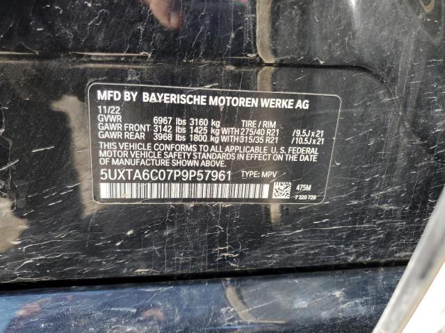 2023 BMW X5 XDRIVE4 5UXTA6C07P9P57961