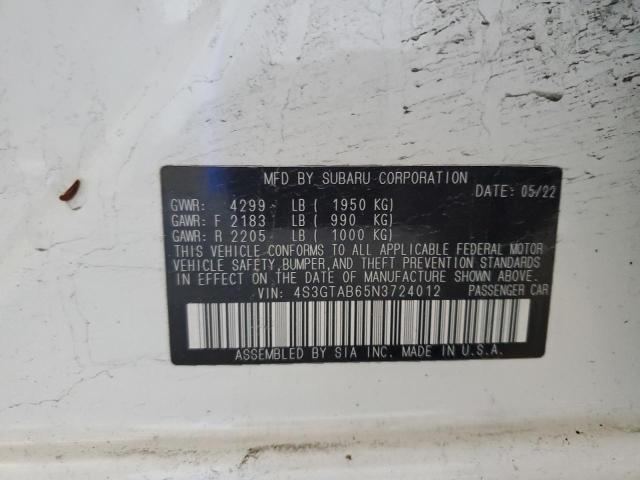 2022 SUBARU IMPREZA - 4S3GTAB65N3724012