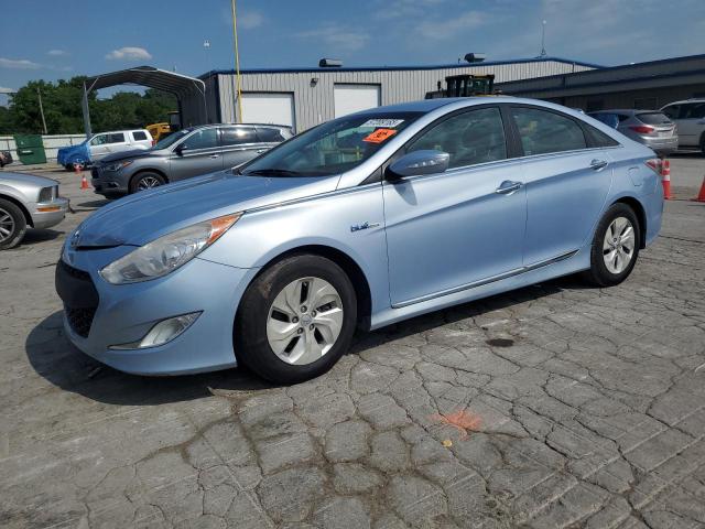 HYUNDAI SONATA HYB 2015 blue sedan 4d hybrid engine KMHEC4A41FA119132 photo #1