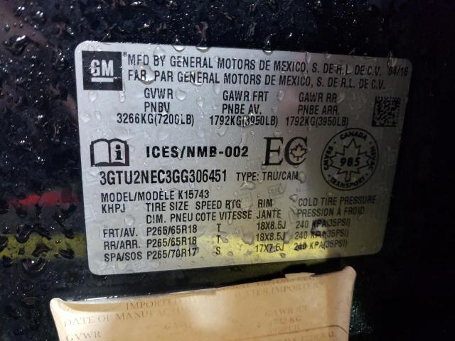 2016 GMC SIERRA K15 - 3GTU2NEC3GG306451