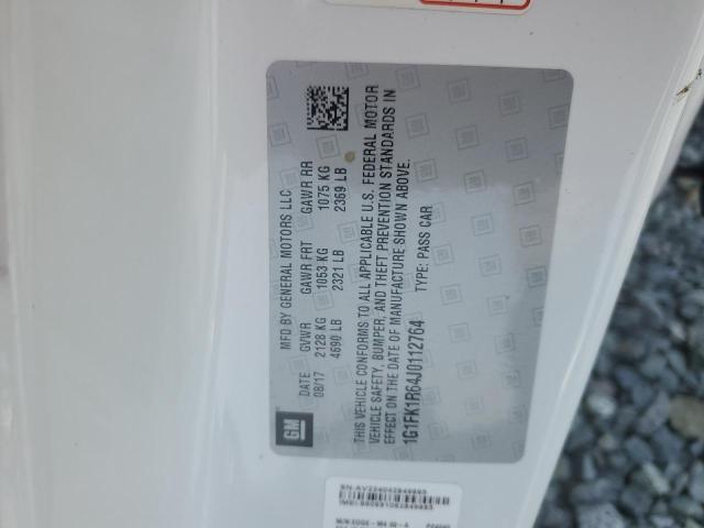 2018 CHEVROLET CAMARO ZL1 1G1FK1R64J0112764