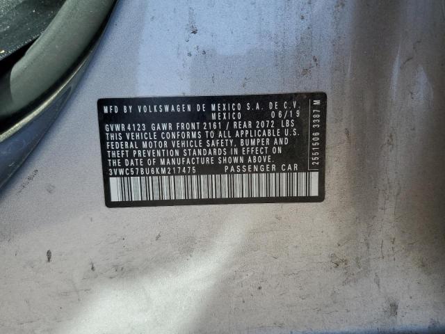 2019 VOLKSWAGEN JETTA S - 3VWC57BU6KM217475