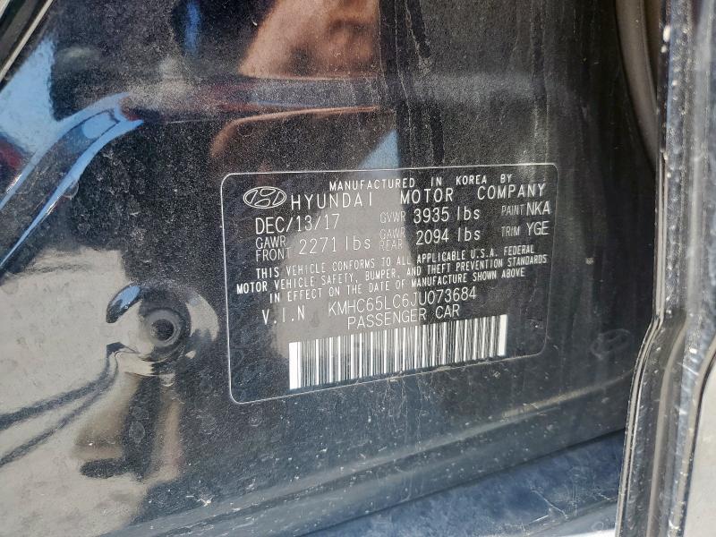 2018 HYUNDAI IONIQ BLUE - KMHC65LC6JU073684