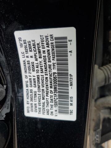 2021 HONDA CIVIC EX 19XFC1F39ME000679