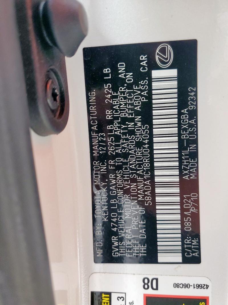 2024 LEXUS ES 300H BA 58ADA1C18RU044055
