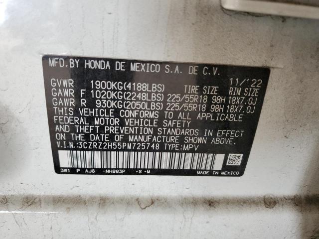 2023 HONDA HR-V SPORT 3CZRZ2H55PM725748