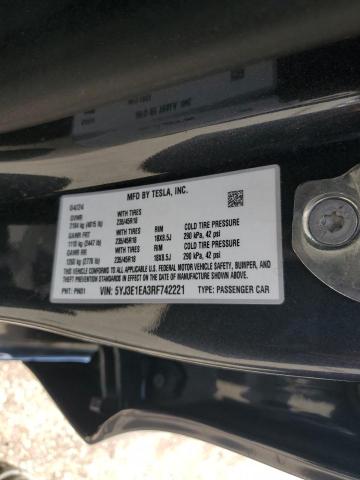 2024 TESLA MODEL 3 5YJ3E1EA3RF742221