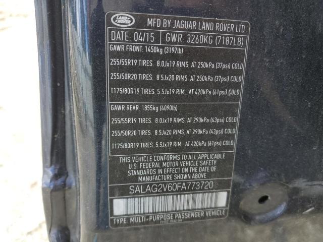 2015 LAND ROVER LR4 HSE SALAG2V60FA773720
