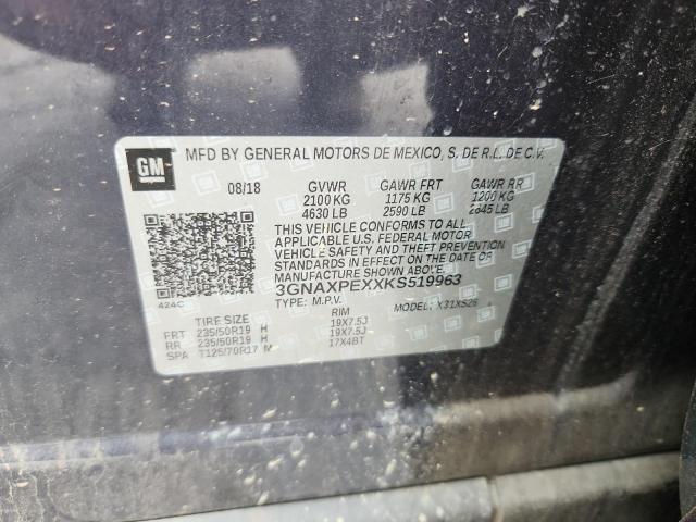 2019 CHEVROLET EQUINOX PR 3GNAXPEXXKS519963