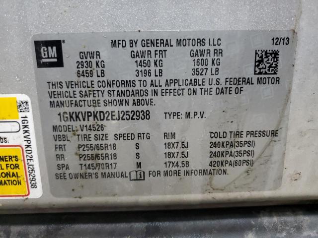 2014 GMC ACADIA SLE - 1GKKVPKD2EJ252938