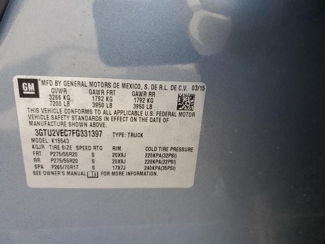 2015 GMC SIERRA K15 - 3GTU2VEC7FG331397