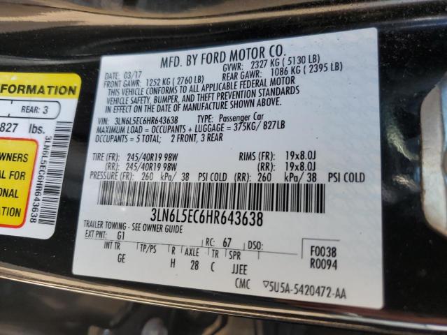 2017 LINCOLN MKZ RESERV - 3LN6L5EC6HR643638