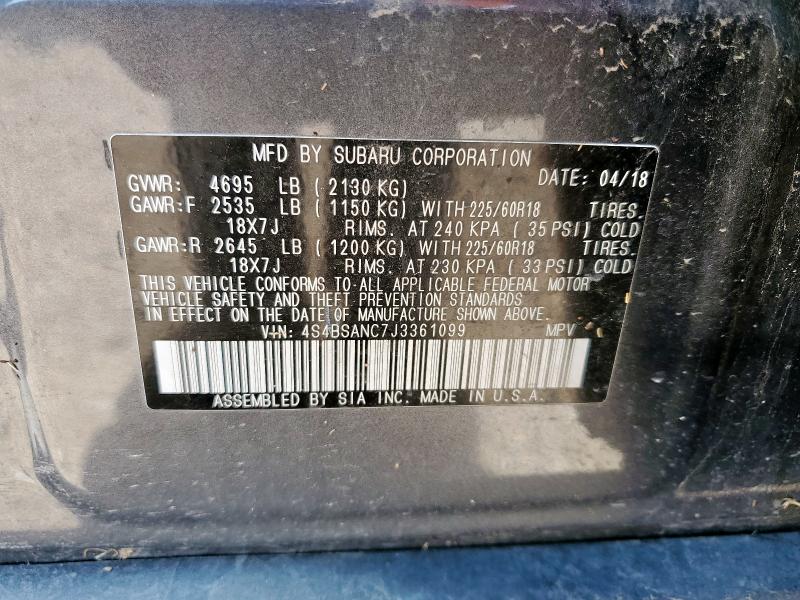 2018 SUBARU OUTBACK 2. - 4S4BSANC7J3361099