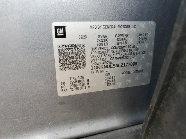 2020 GMC ACADIA SLT 1GKKNULS0LZ177098