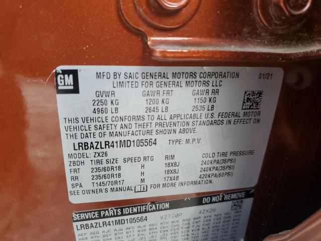 2021 BUICK ENVISION P - LRBAZLR41MD105564