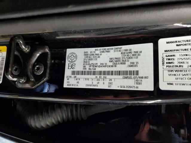 2019 FORD F150 SUPER - 1FTEW1E41KFC63619