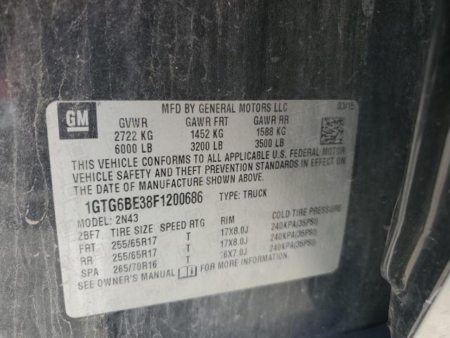 2015 GMC CANYON SLE 1GTG6BE38F1200686