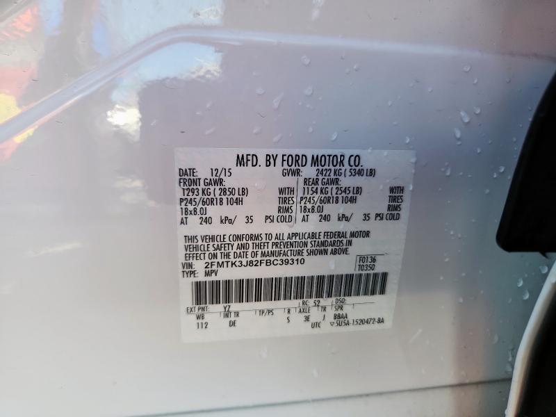 2015 FORD EDGE SEL - 2FMTK3J82FBC39310