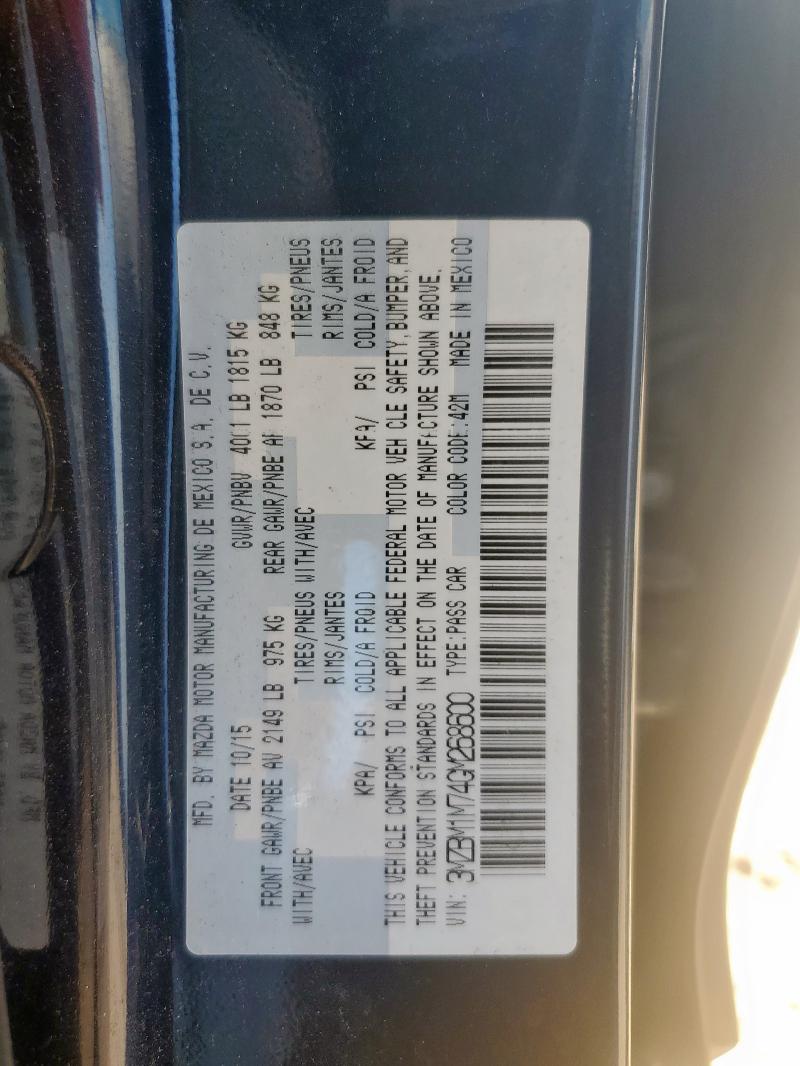 2016 MAZDA 3 TOURING - 3MZBM1M74GM268600