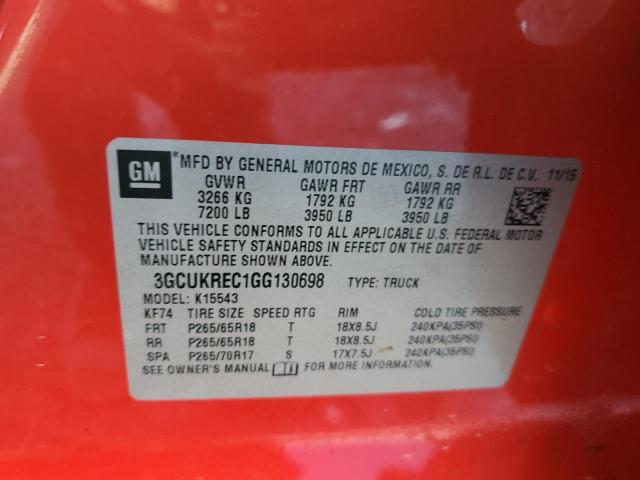 2016 CHEVROLET SILVERADO - 3GCUKREC1GG130698