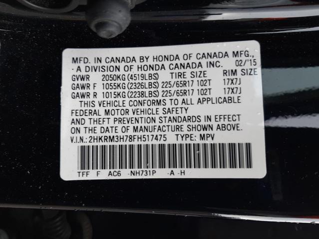 2015 HONDA CR-V EXL - 2HKRM3H78FH517475
