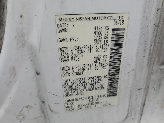 2018 NISSAN NV 2500 S - 1N6BF0LY5JN812386