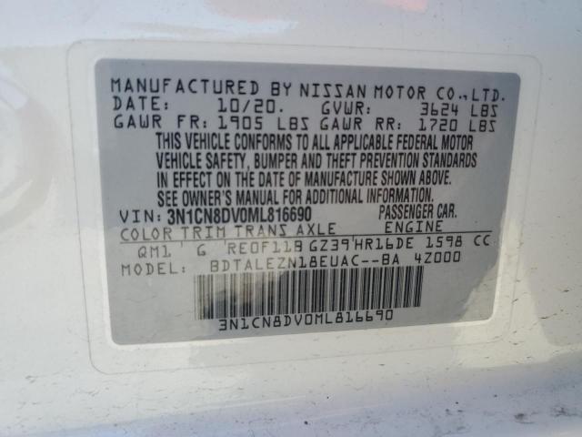 2021 NISSAN VERSA S - 3N1CN8DV0ML816690