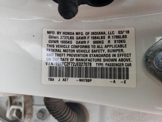 2018 HONDA CIVIC EX - 19XFC2F72JE027078