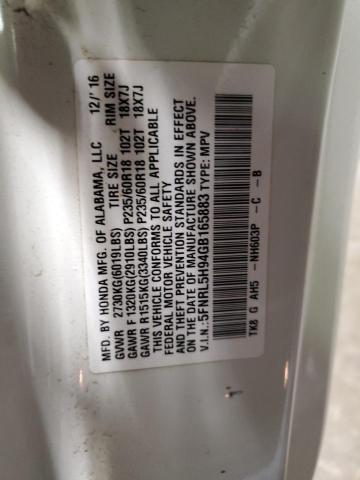 2016 HONDA ODYSSEY TO 5FNRL5H94GB165883