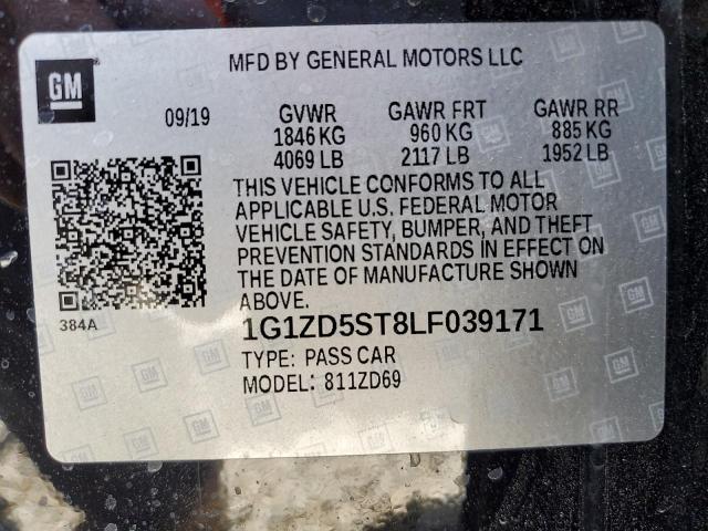 2020 CHEVROLET MALIBU LT - 1G1ZD5ST8LF039171