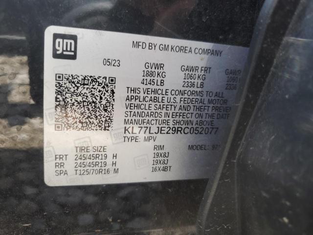 2024 CHEVROLET TRAX 2RS KL77LJE29RC052077
