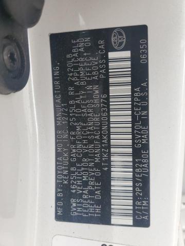 2022 TOYOTA CAMRY TRD - 4T1KZ1AK0NU063776