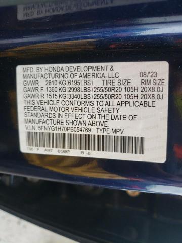 2023 HONDA PILOT TOUR 5FNYG1H70PB054769