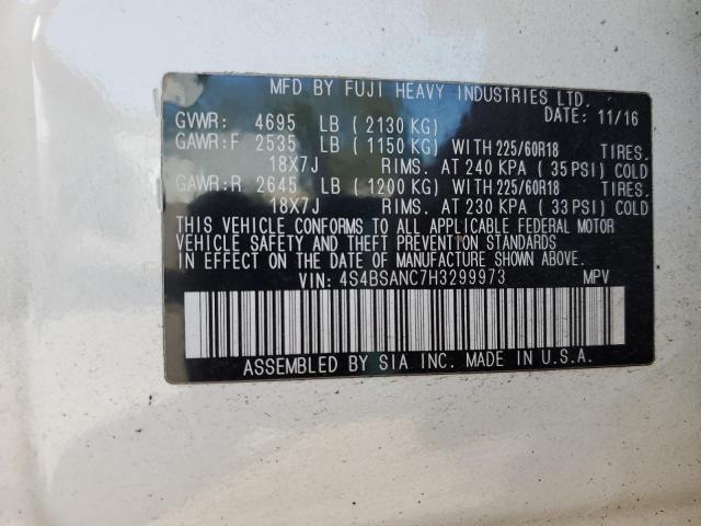 2017 SUBARU OUTBACK 2. - 4S4BSANC7H3299973