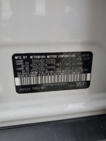 2019 MITSUBISHI OUTLANDER - JA4AP3AU1KU032903