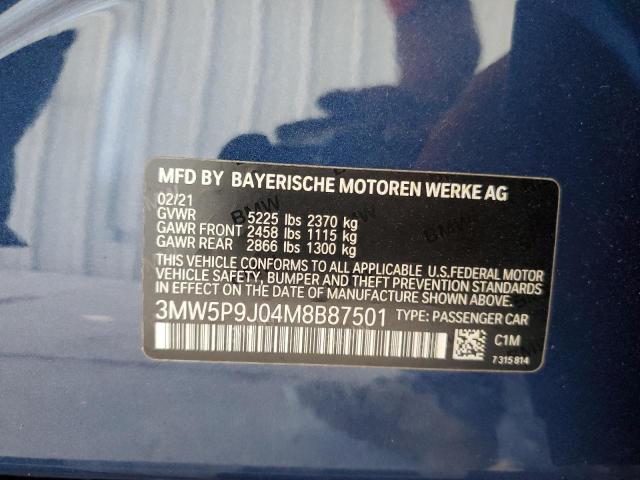 2021 BMW 330XE 3MW5P9J04M8B87501