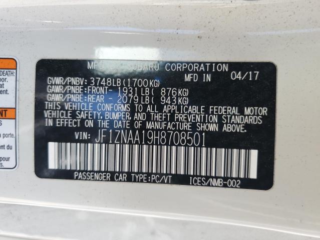 2017 TOYOTA 86 BASE JF1ZNAA19H8708501