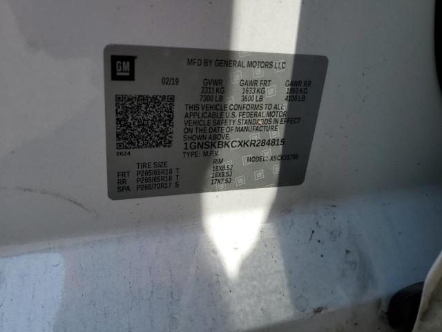 2019 CHEVROLET TAHOE K150 - 1GNSKBKCXKR284815