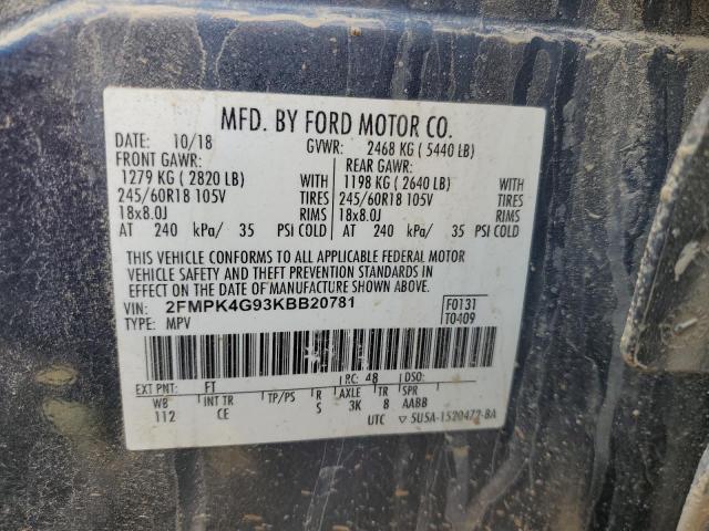 2019 FORD EDGE SE - 2FMPK4G93KBB20781