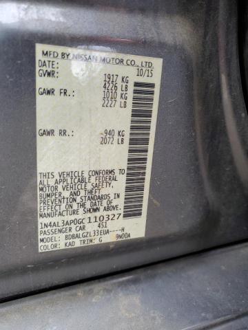 2016 NISSAN ALTIMA 2.5 - 1N4AL3AP0GC110327