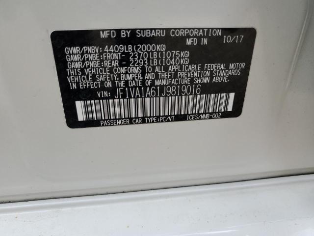 2018 SUBARU WRX JF1VA1A61J9819016