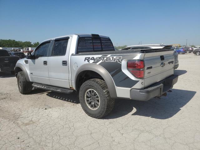 FORD F150 SVT R 2011 silver crew pic gas 1FTFW1R63BFA47660 photo #3