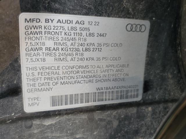 2023 AUDI A4 ALLROAD WA18AAF4XPA040231