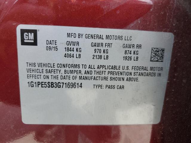 2016 CHEVROLET CRUZE LIMI - 1G1PE5SB3G7169614