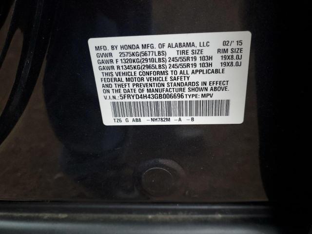 2016 ACURA MDX TECHNO - 5FRYD4H43GB006696