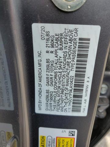 2020 HONDA ACCORD EXL 1HGCV1F54LA104322