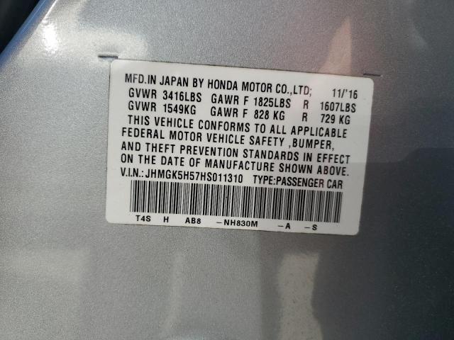 2017 HONDA FIT LX JHMGK5H57HS011310
