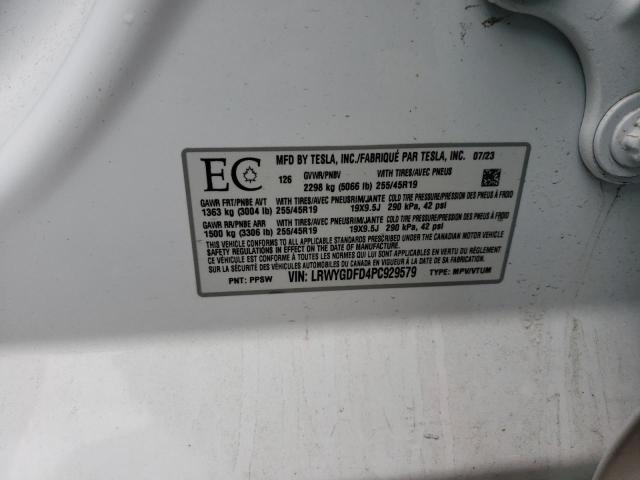 2023 TESLA MODEL Y - LRWYGDFD4PC929579