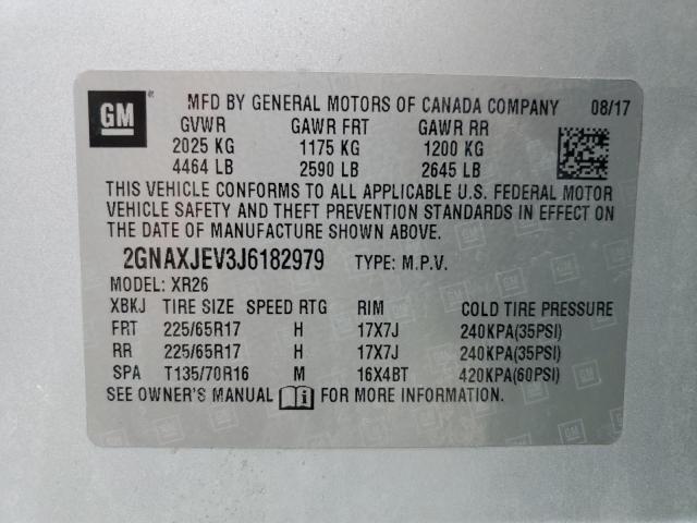2018 CHEVROLET EQUINOX LT - 2GNAXJEV3J6182979